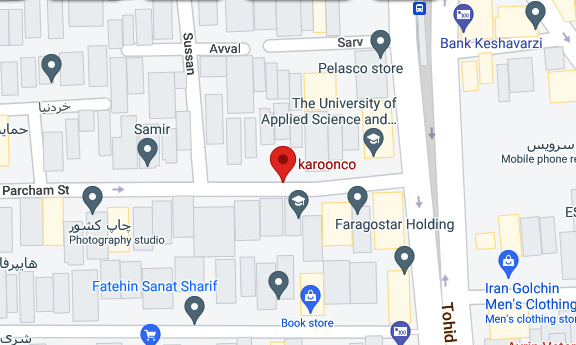 map بازرگانی کارون